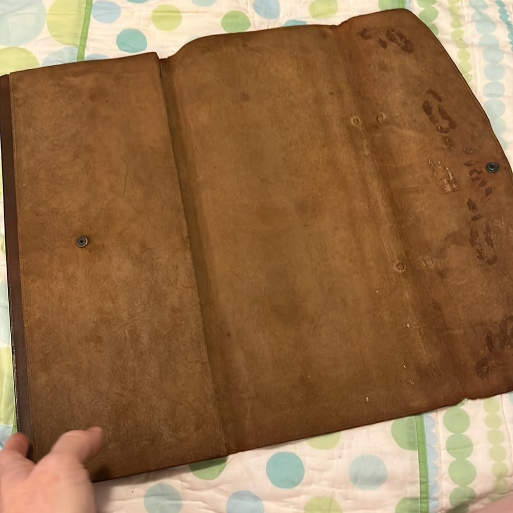 Vintage leather clutch wrap - Picture 7 of 8